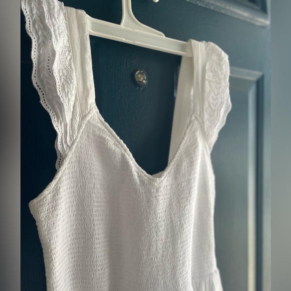 Old Navy White Midi Dress - Smocked - Picture 4 of 6